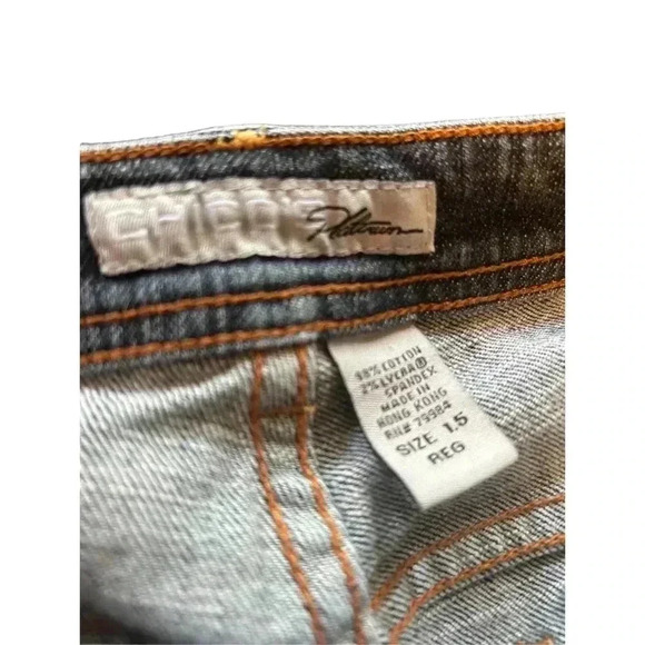 CHICO’S Platinum Bootcut Embroidered Metal  Studded Jeans Size 10 - Picture 6 of 9